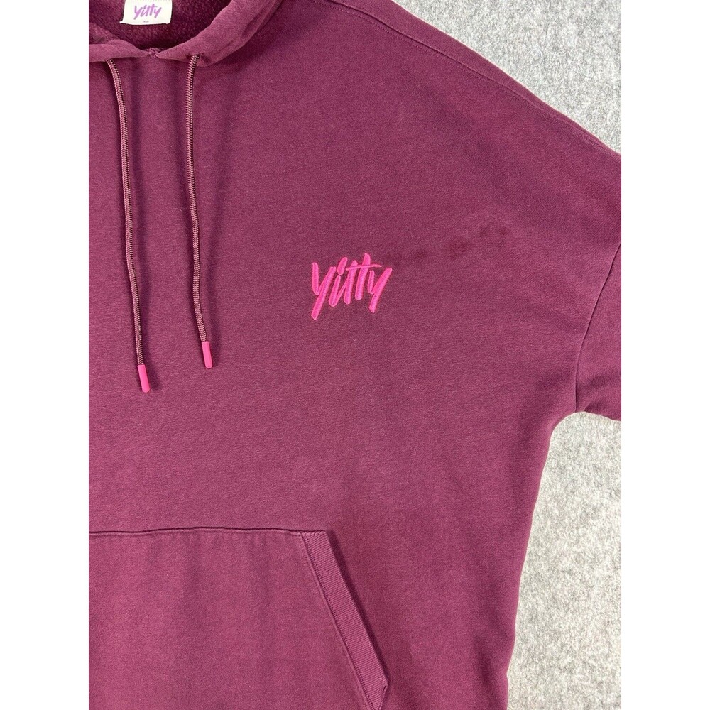 Yitty Oversized Burgundy Red Hoodie Sweatshirt XS - Picture 3 of 10